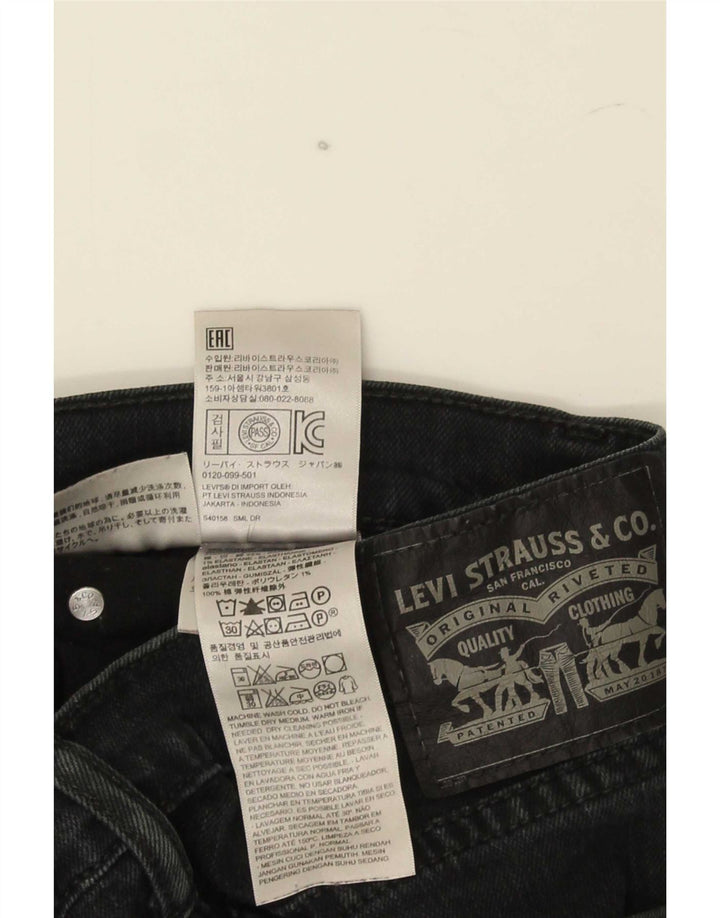 Levi's Mens Slim Jeans W34 L30 Algodão Preto