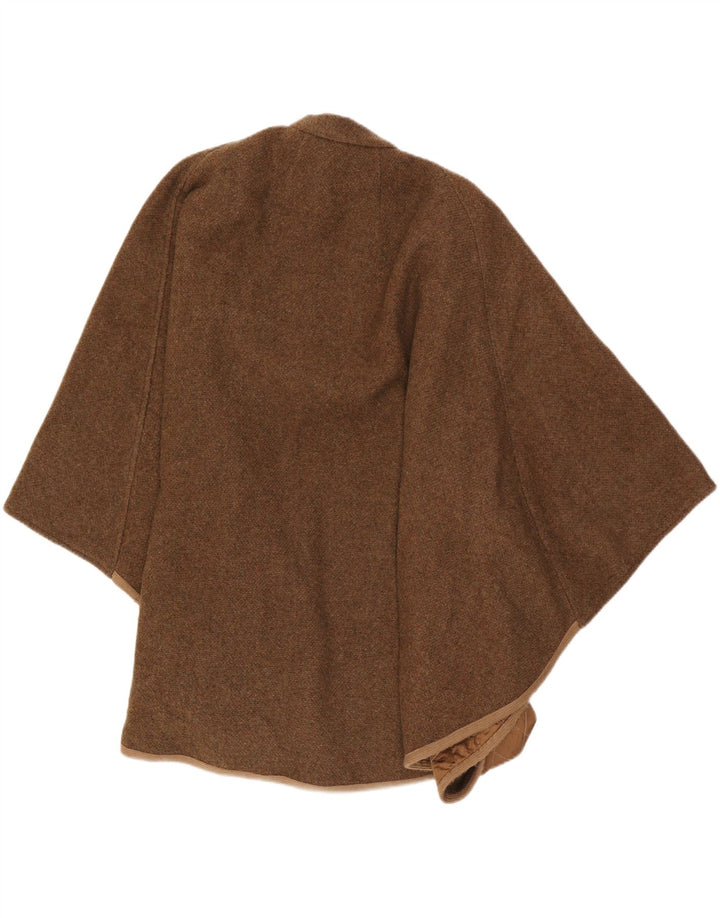 Casaco Poncho Vintage Feminino Tamanho Único Marrom