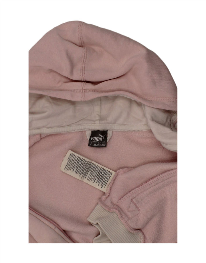 Suéter PUMA para bebês meninas com capuz e zíper 18-24 meses algodão colorblock rosa