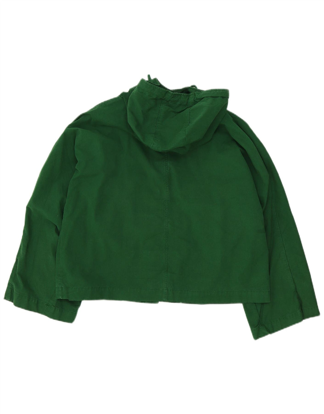 Zara Jaqueta bomber feminina com capuz grande tamanho UK 10 pequena verde