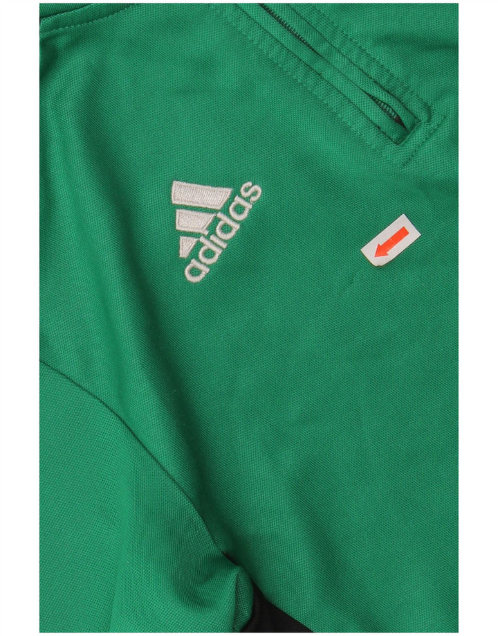 ADIDAS Meninos Graphic Pullover Treino Top 11-12 Anos Verde Colorblock
