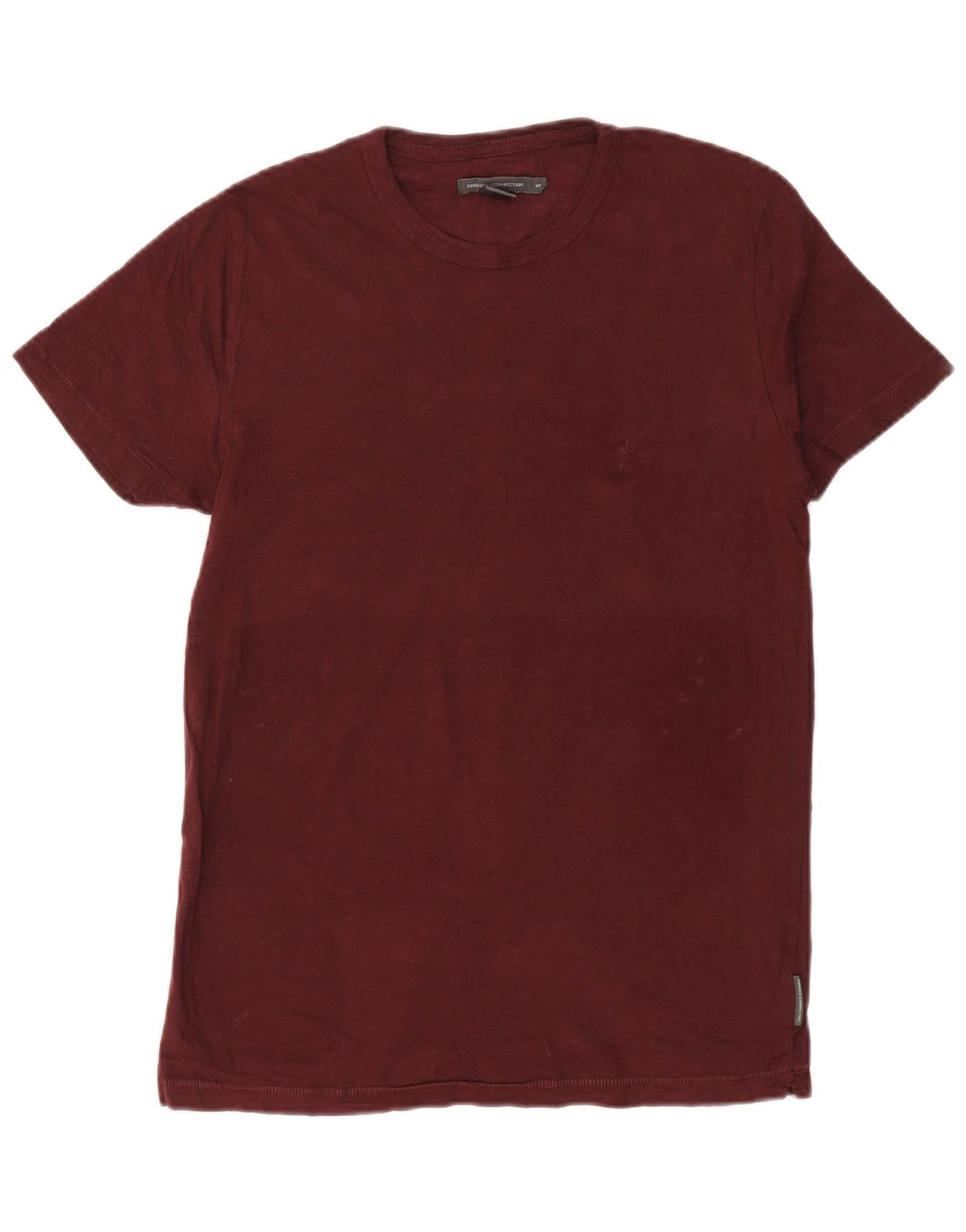 Camiseta masculina French Connection Top médio algodão Borgonha