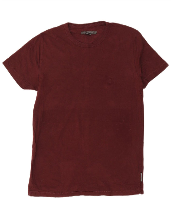 Camiseta masculina French Connection Top médio algodão Borgonha
