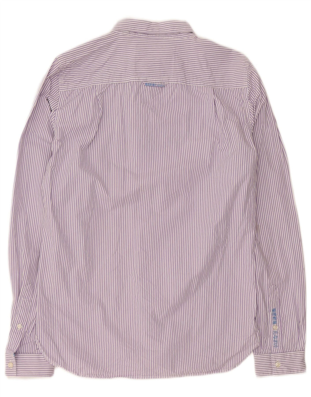 Camisa masculina Superdry médio roxo risca de algodão