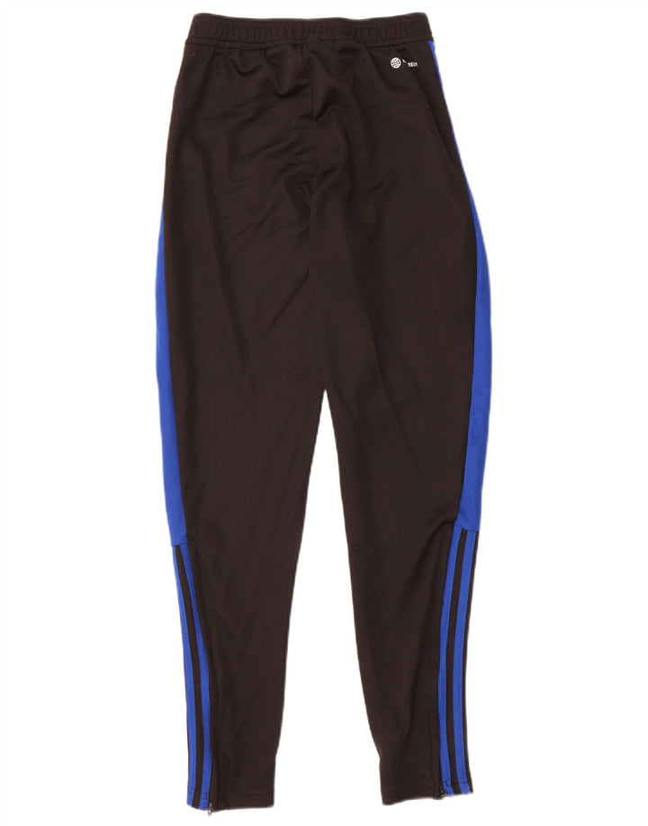Calça de treino masculina Adidas Aeroready pequena preta colorblock poliéster
