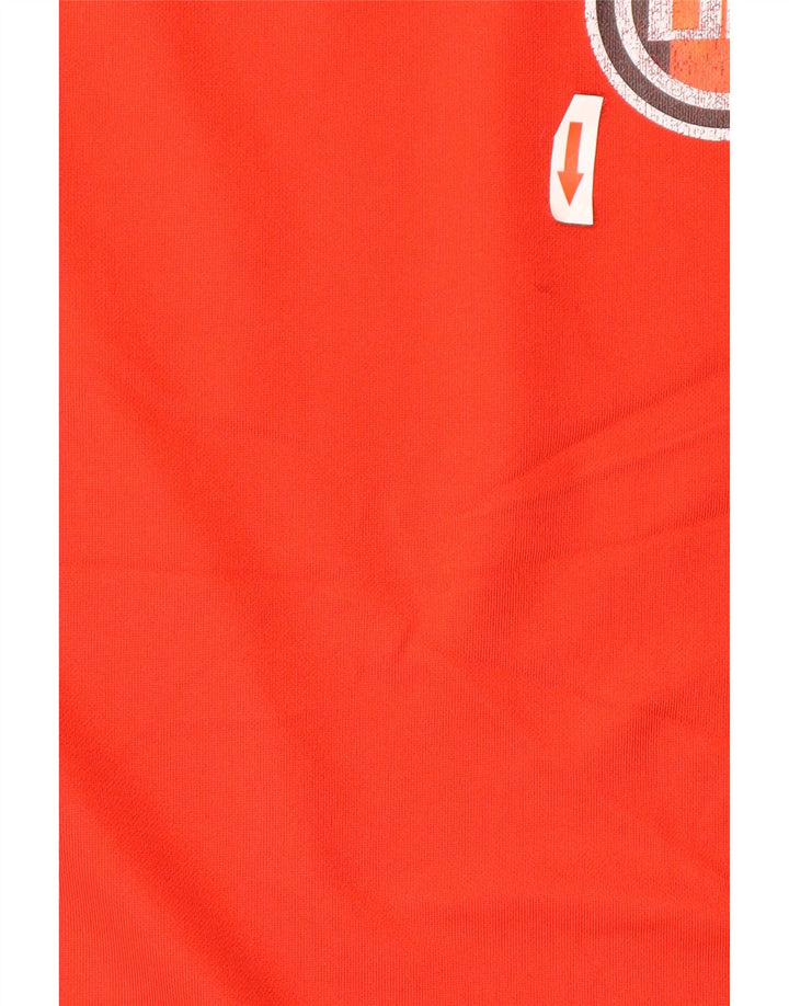 Camiseta masculina gráfica Puma grande bloco colorido vermelho