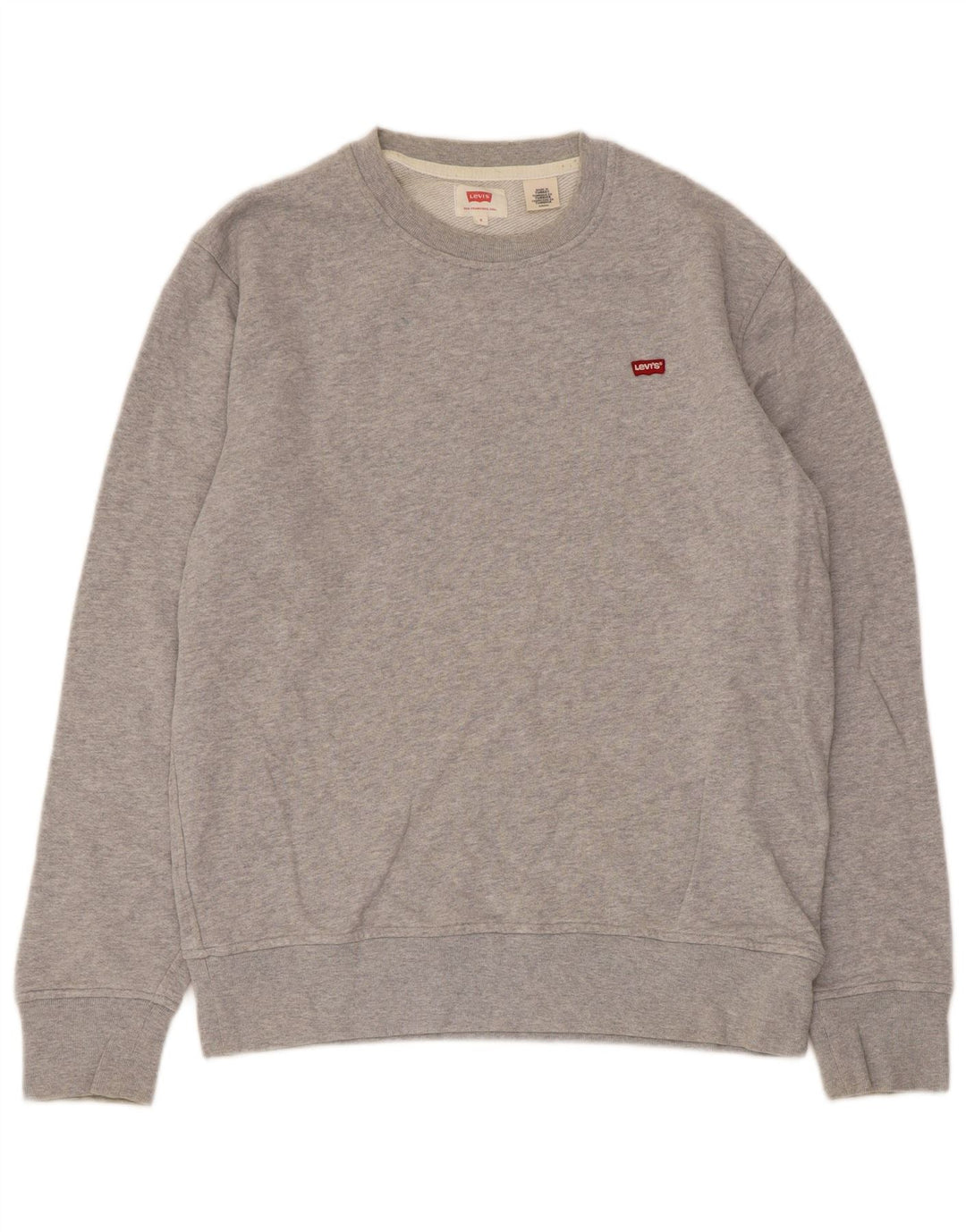 Moletom masculino Levi's Jumper pequeno algodão manchado cinza