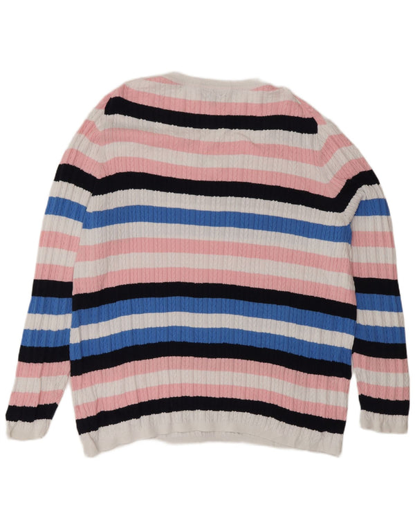 Tommy Hilfiger Suéter masculino com gola canoa 2XL clássico multicolorido