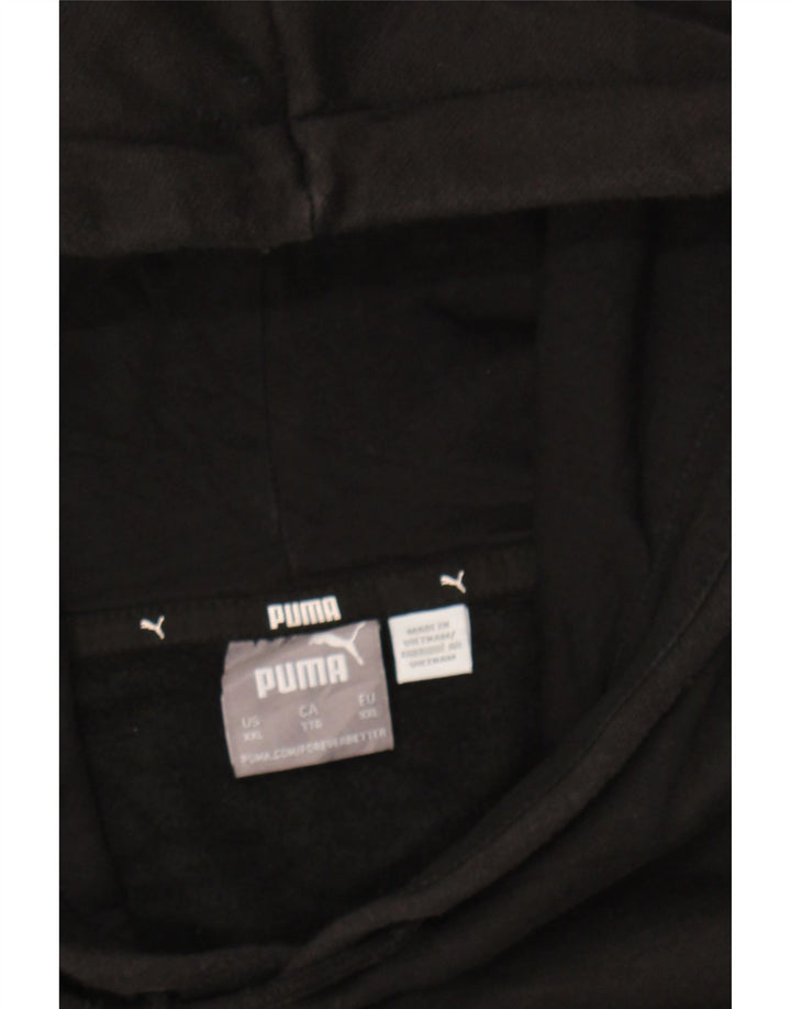 PUMA Mens Hoodie Jumper 2XL Black Cotton Vintage Puma and Second-Hand Puma from Messina Hembry 