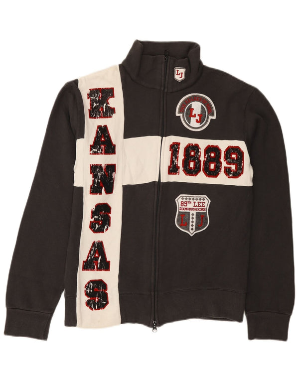 Lee Womens Kansas Treino Top Jacket UK 12 Medium Grey Colourblock