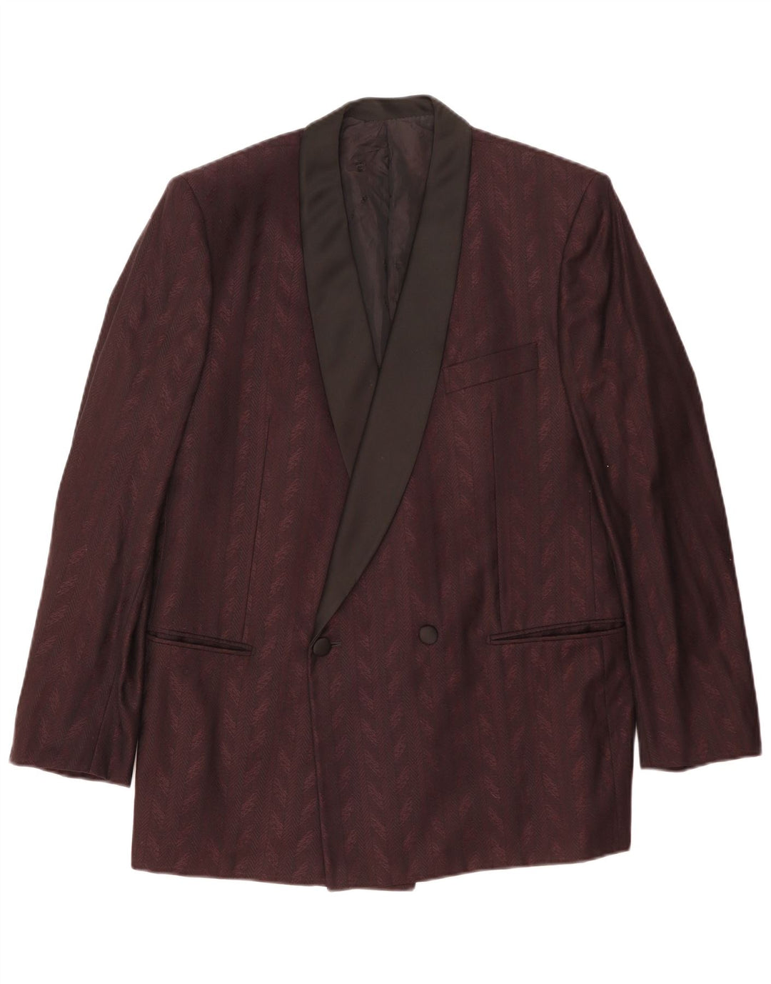 Jaqueta blazer masculina Francesco Smalto IT 52 XL marrom espinha de peixe