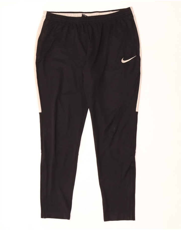 Calça de treino masculina Nike Dri Fit médio preto colorblock poliéster