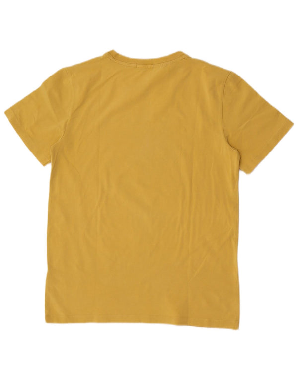 Calvin Klein Jeans Camiseta masculina gráfica top 15-16 anos algodão amarelo