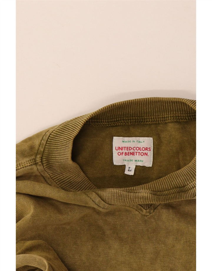 Camiseta masculina Benetton grande verde