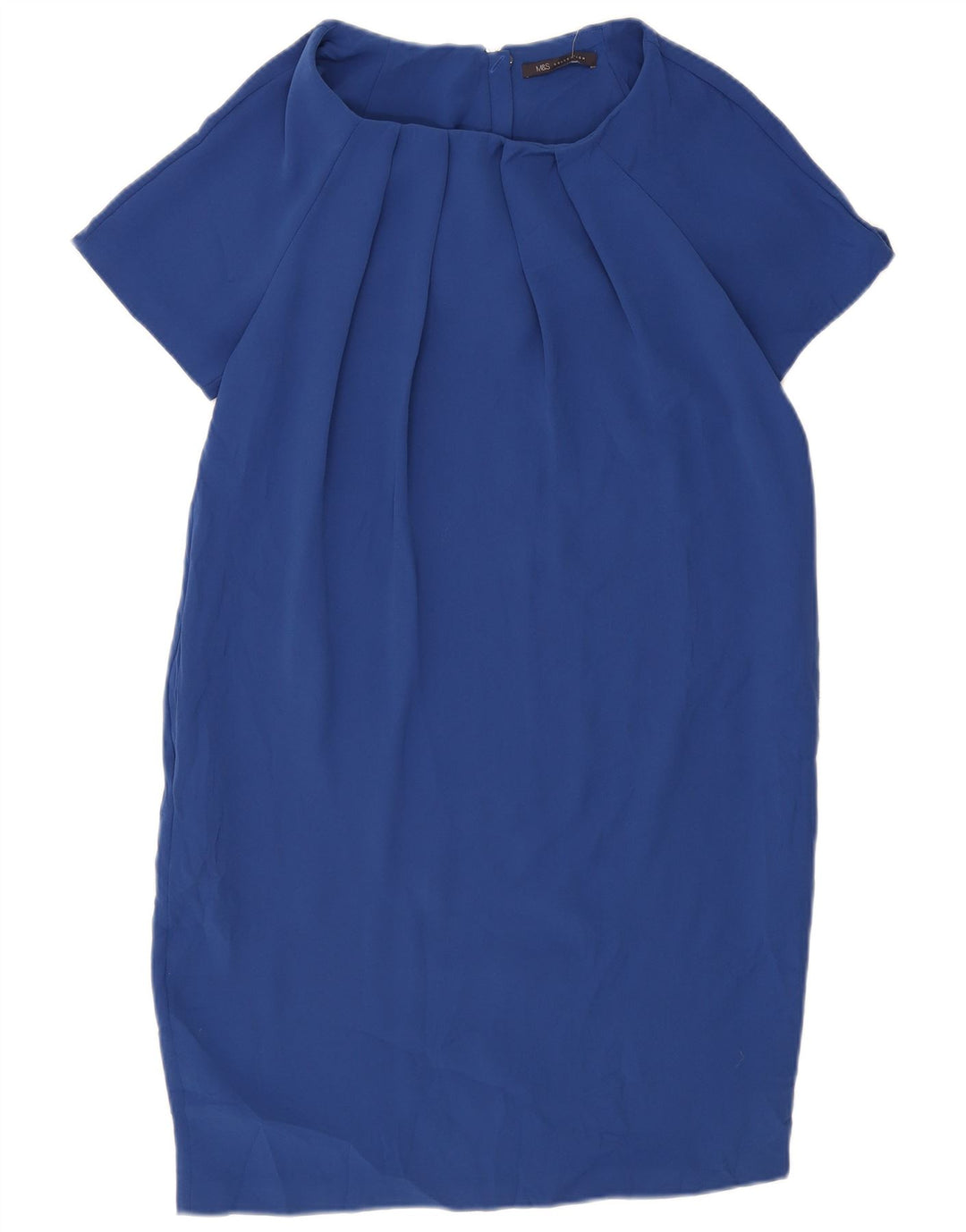 Vestido feminino Marks & Spencer UK 10 pequeno azul poliéster