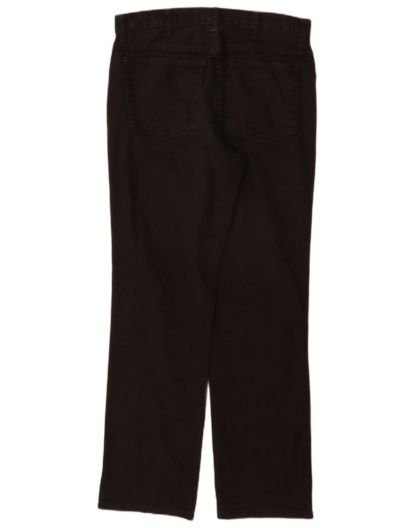 WRANGLER Masculino Texas Straight Jeans W34 L32 Algodão Preto