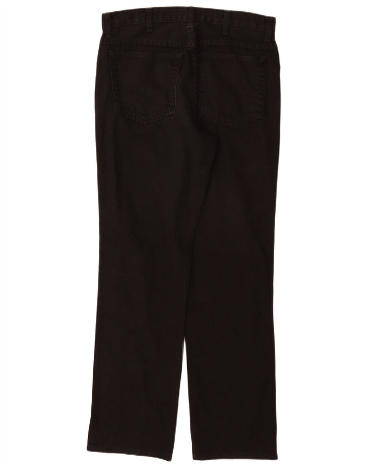 WRANGLER Masculino Texas Straight Jeans W34 L32 Algodão Preto