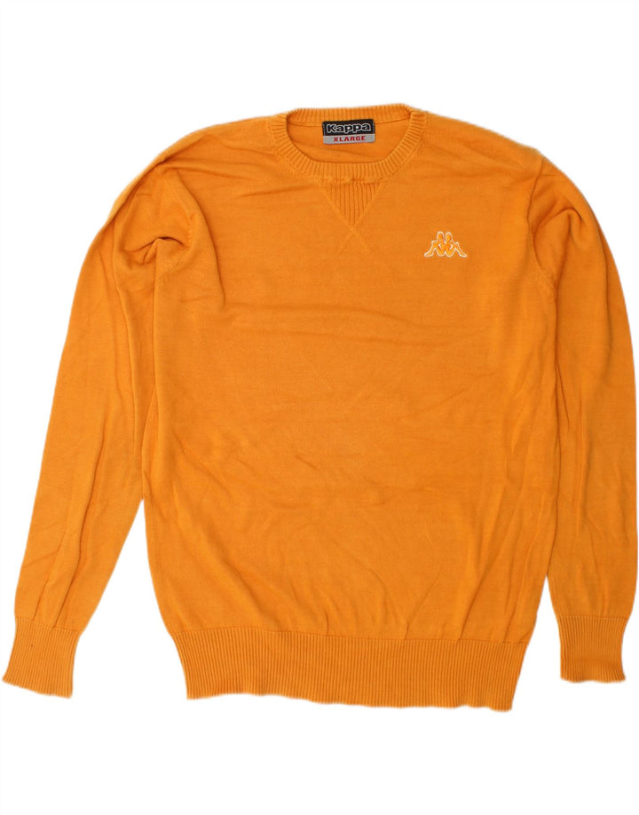 KAPPA Suéter masculino com gola redonda XL algodão amarelo