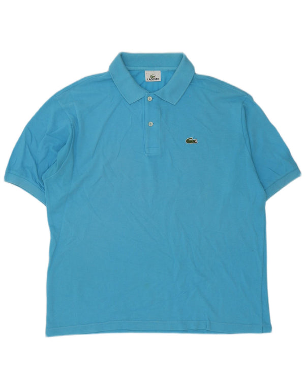 Camisa polo masculina Lacoste tamanho 7 2XL azul