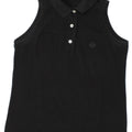 Camisa polo feminina sem mangas Sergio Tacchini Reino Unido 12 médio preto