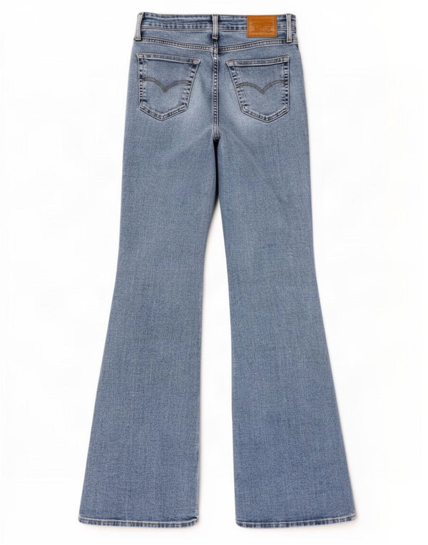 Calça jeans feminina Levi's 726 Flared W27 L34 azul algodão