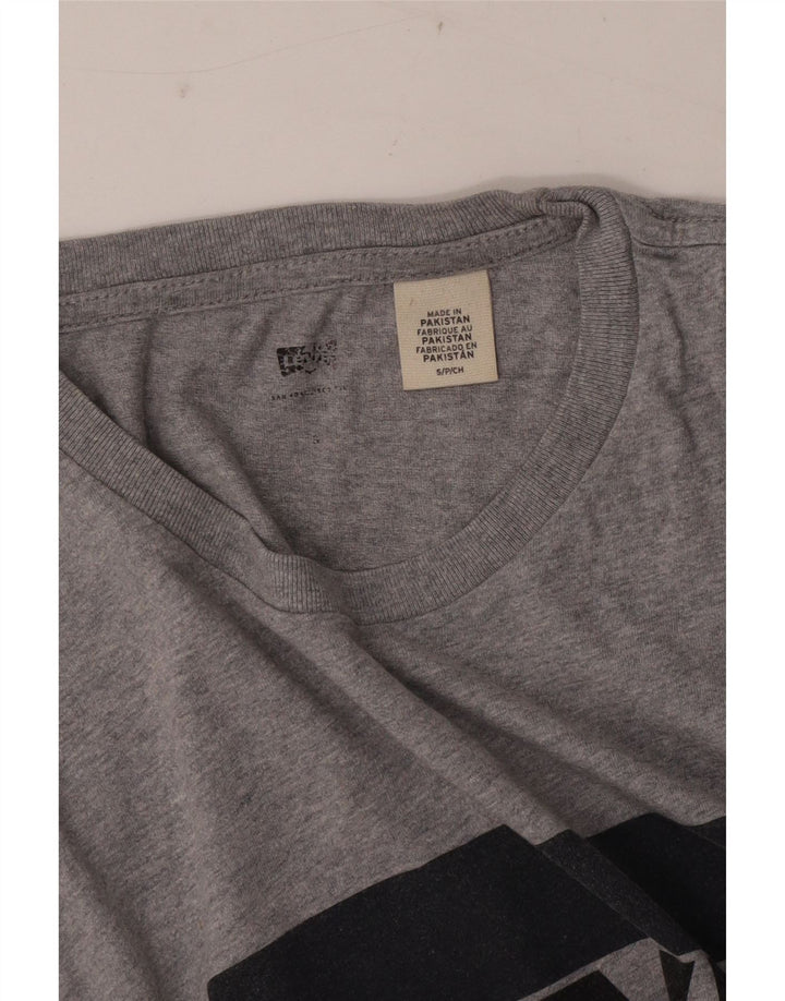 Camiseta gráfica masculina Levi's pequena cinza