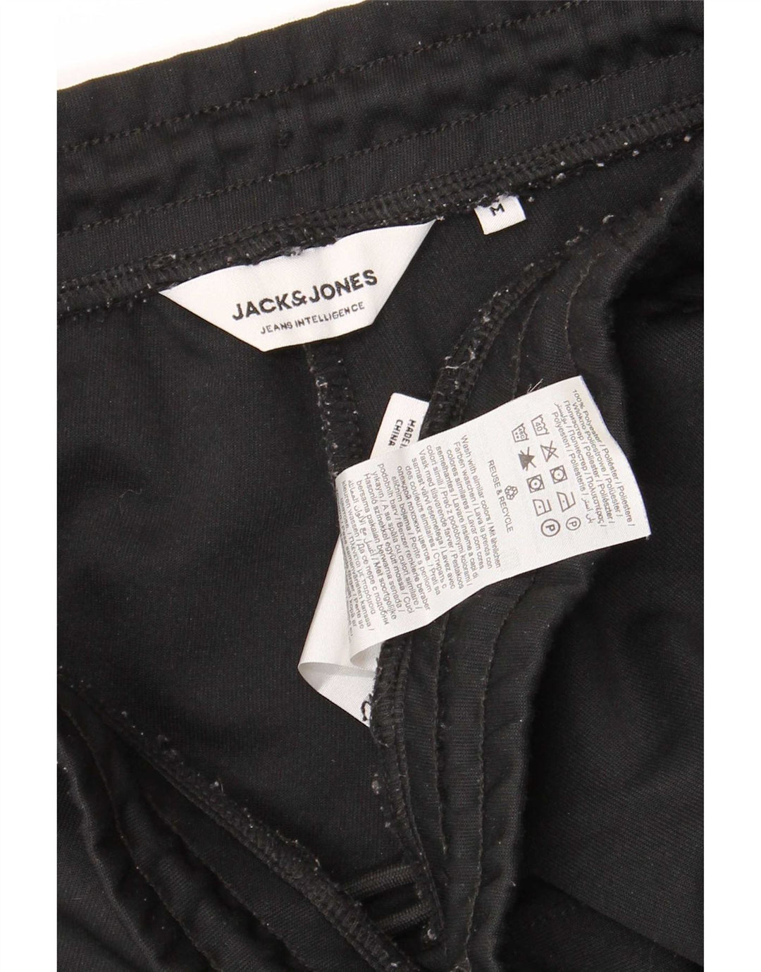 Shorts esportivos masculinos Jack & Jones Regular médio preto poliéster