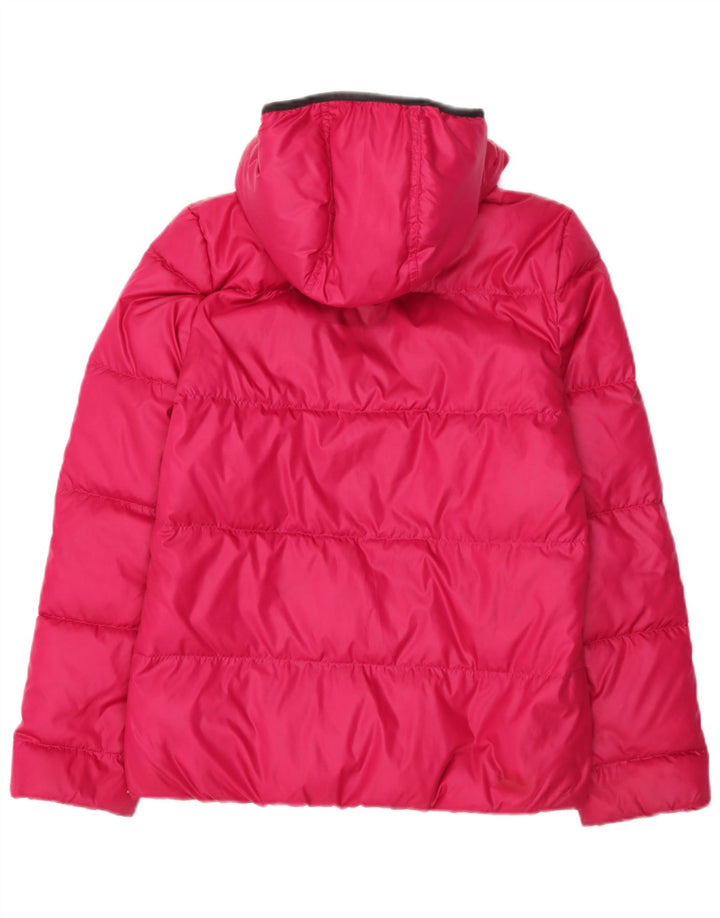 Jaqueta acolchoada com capuz feminina Adidas EU 38 poliéster rosa médio