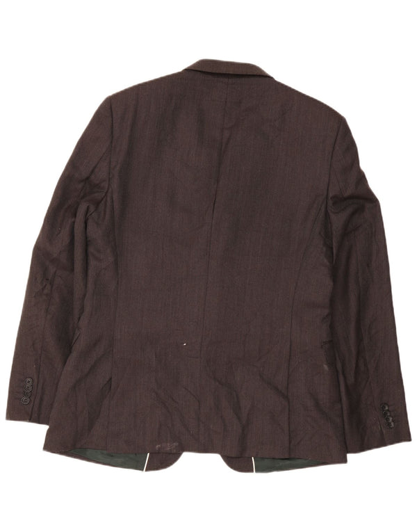 Jaqueta blazer masculina de 2 botões French Connection UK 42 XL cinza lã clássica
