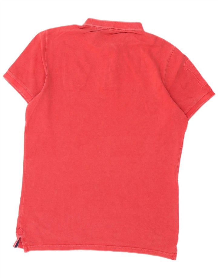 Camisa polo masculina Superdry médio algodão vermelho