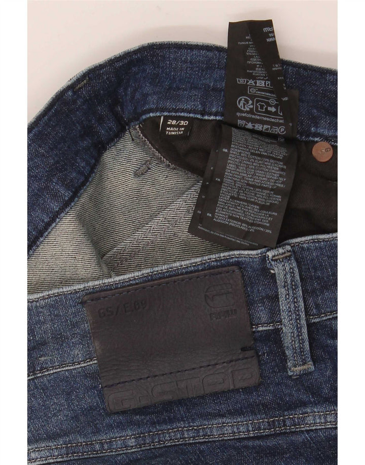 Jeans femininos G-Star desgastados slim W28 L30 algodão azul