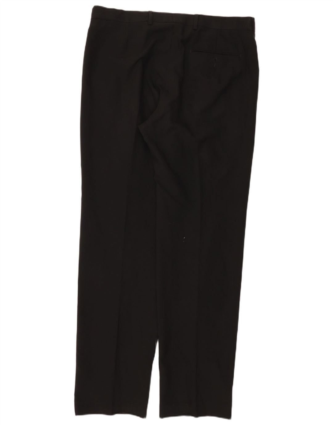 Calça masculina de ajuste regular MARKS & SPENCER W36 L33 poliéster preto