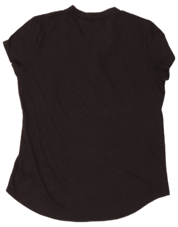 Camiseta feminina New Orleans Saints da NFL com estampa gráfica UK 16 grande algodão preto