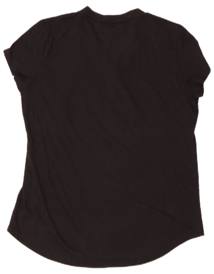 Camiseta feminina New Orleans Saints da NFL com estampa gráfica UK 16 grande algodão preto