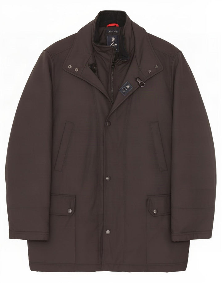 Sobretudo masculino Fay UK 46 3XL preto poliamida