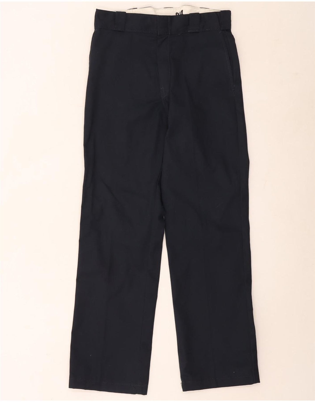 Calças Chino retas masculinas Dickies W31 L32 poliéster azul marinho