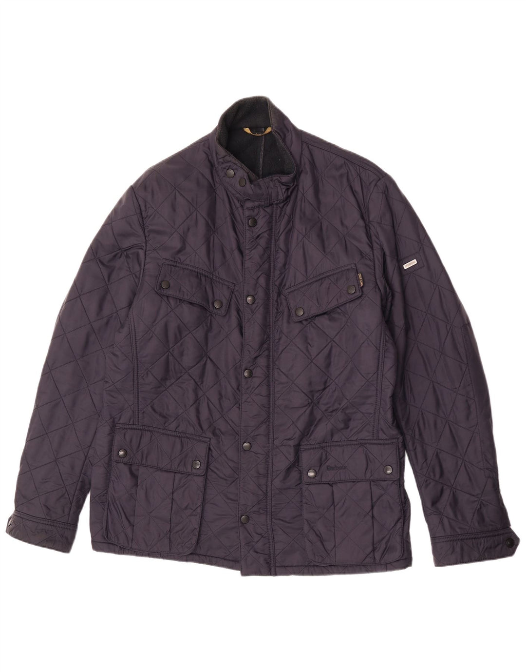 Jaqueta acolchoada masculina Barbour UK 42 XL poliéster azul marinho