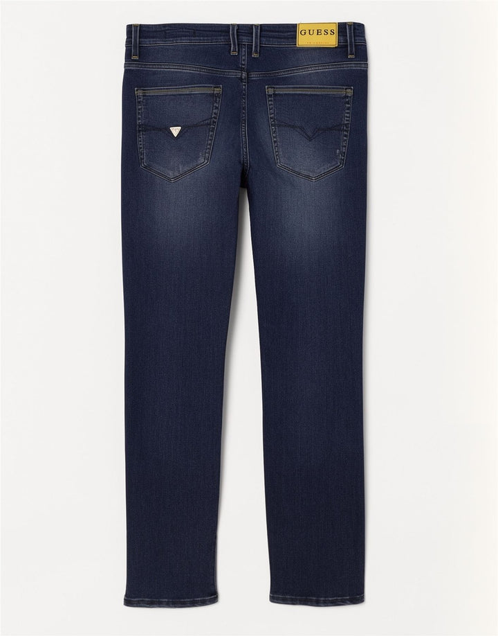 Guess Calça jeans masculina desgastada W32 L33 azul viscose
