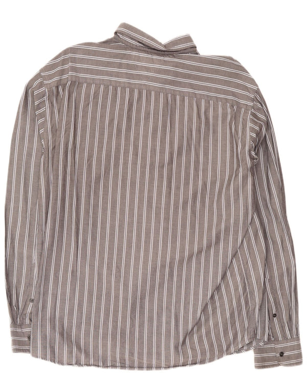 Camisa masculina Tommy Hilfiger XL cinza risca de giz algodão
