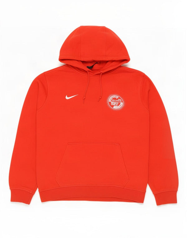 Nike Mens Hoodie Jumper Grande Algodão Vermelho