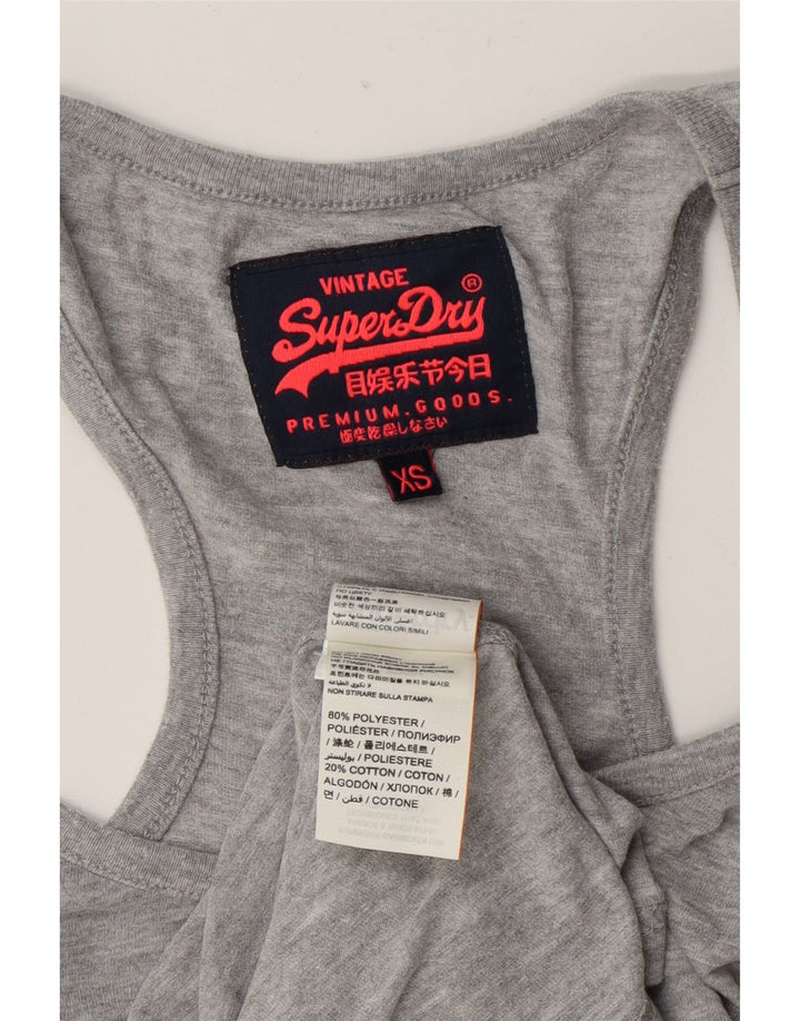 Superdry Mens Graphic Vest Top XS Poliéster Cinza
