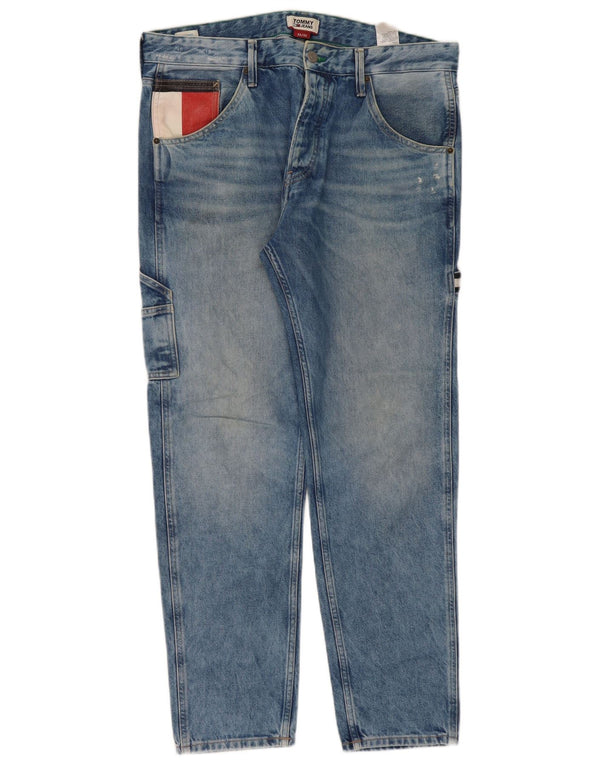 Tommy Hilfiger Mens Tapered Jeans W33 L32 Azul Algodão
