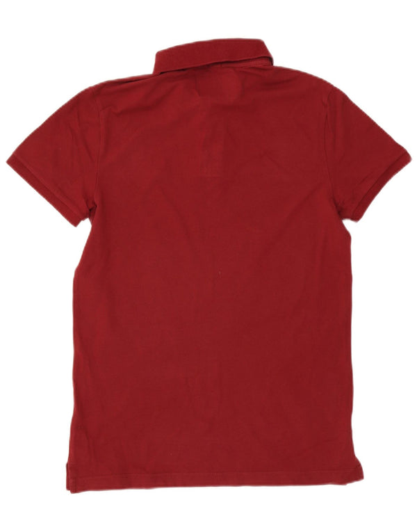 Camisa polo masculina Hollister pequena marrom