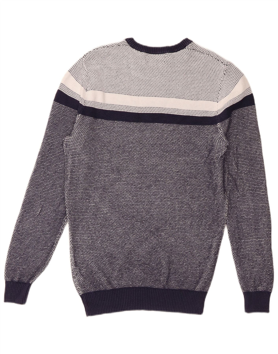 Suéter masculino Marks & Spencer Blue Harbor com gola redonda pequeno azul marinho