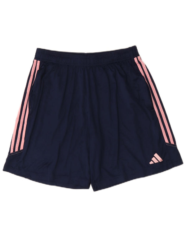 Shorts esportivos Aeroready feminino Adidas UK 18 XL azul marinho poliéster
