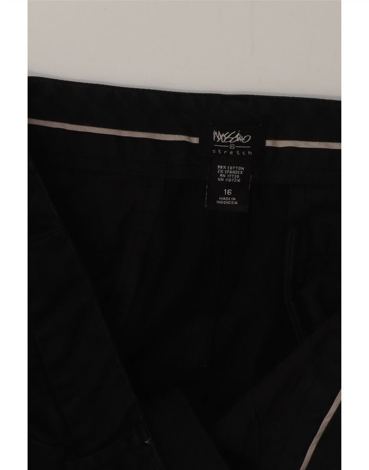 MOSSIMO Calça feminina casual bootcut US 16 2XL W38 L32 algodão preto