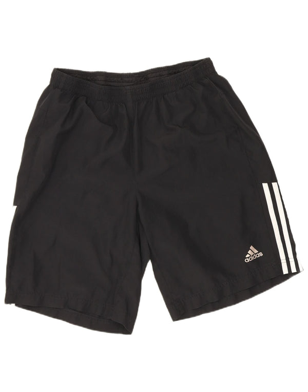 Shorts esportivos masculinos Adidas médio preto poliéster