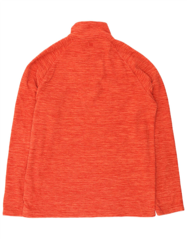 Suéter de lã masculino Mountain Warehouse com zíper e gola média laranja salpicado