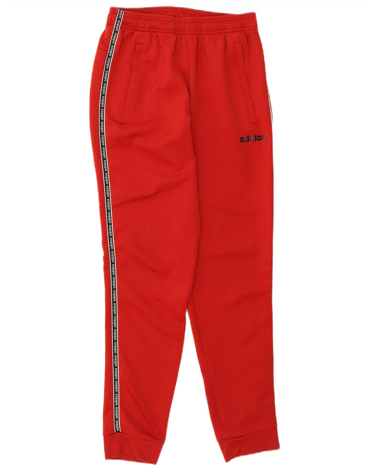 ADIDAS Mens Climalite Graphic Calças de treino Joggers Pequeno Algodão Vermelho