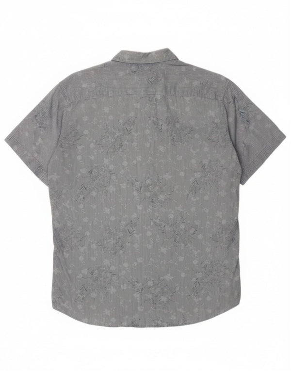 Camisa masculina de manga curta Marlboro Classics 2XL algodão floral azul